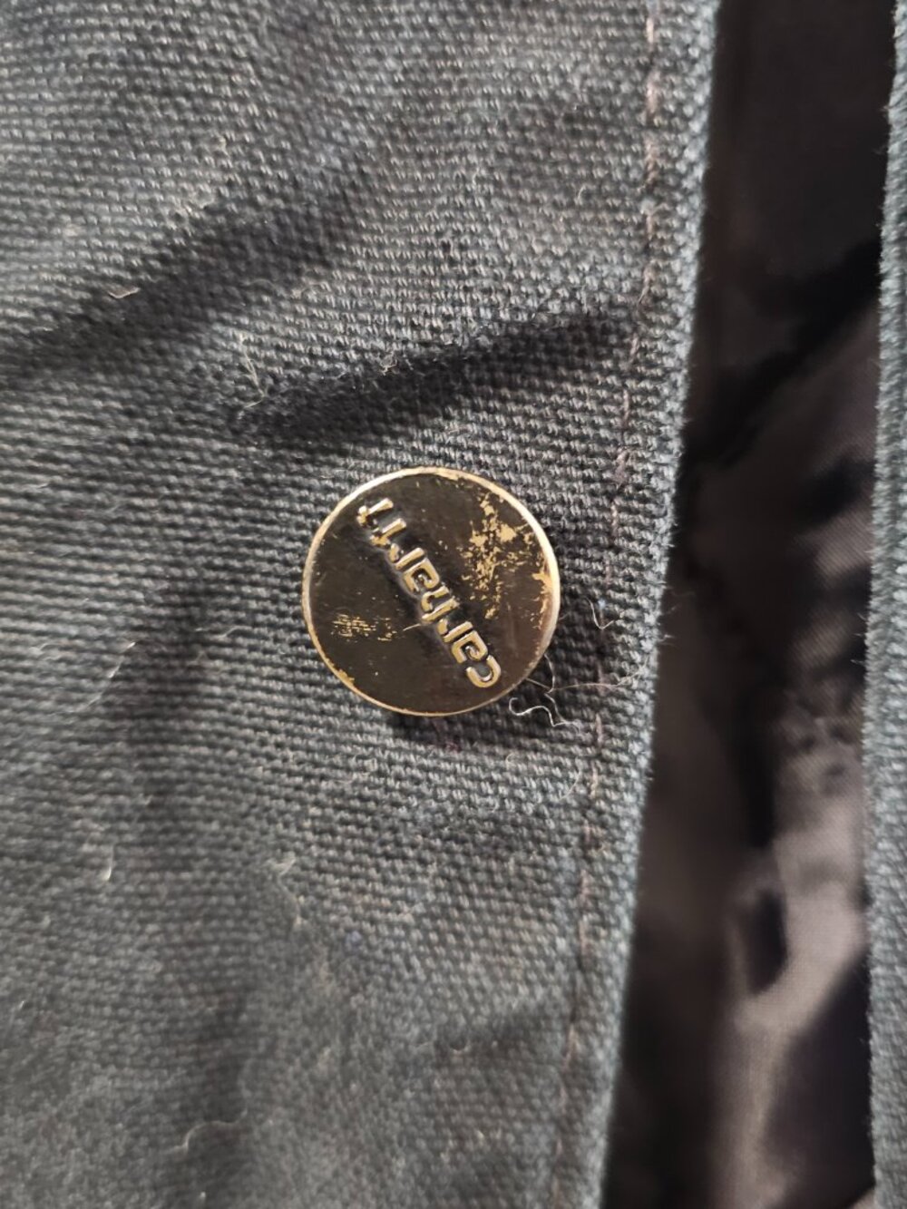 Carhartt X Chrysler Imported From Detroit Black Denim Men's Jacket Size M - Picture 12 of 16